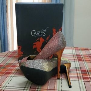 Carlos Santana Peep Toe Heels